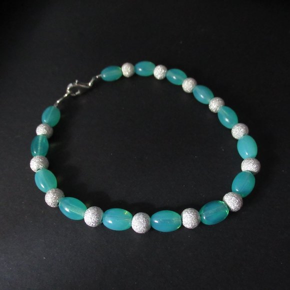 Uranium bead and Sterling Stardust bead bracelet - Picture 12 of 12